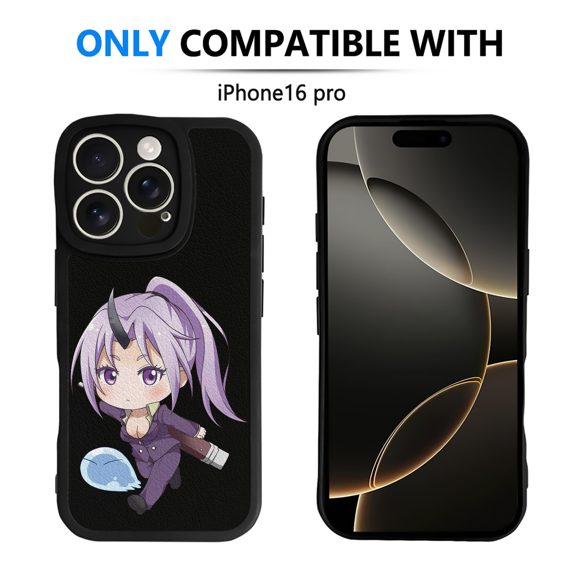 （画像用） 転スラ Regarding Reincarnated to Slime 【iPhone 16シリーズ対応】シリコンスマホケース（レザー調） 材質：シリコン